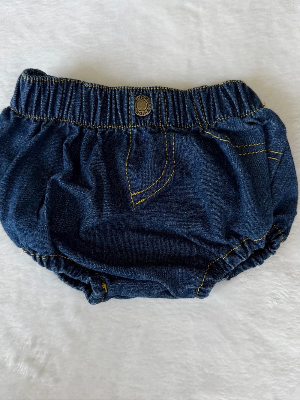 Baby Denim Bloomers - Dark Blue Baby Shorts